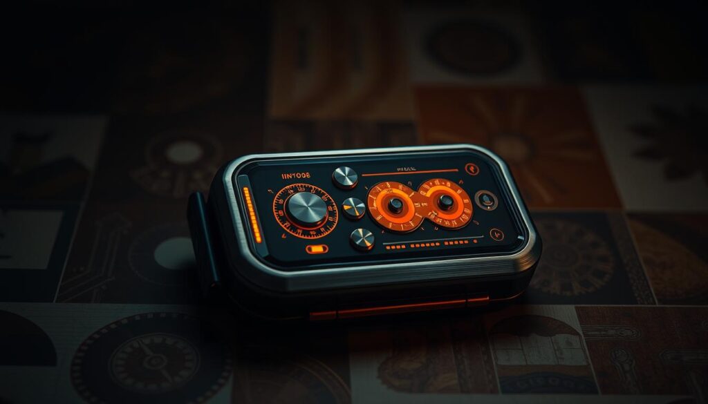 estética retrô em tecnologia moderna