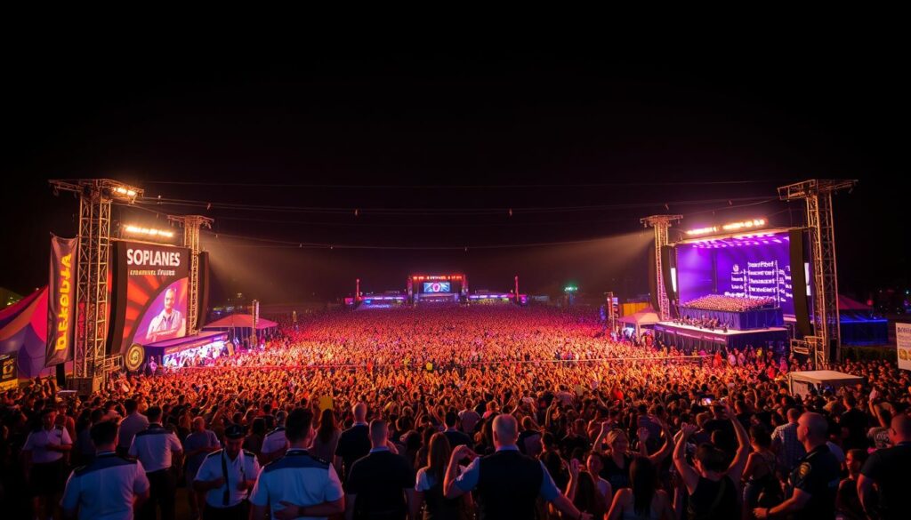 segurança em festivais de música